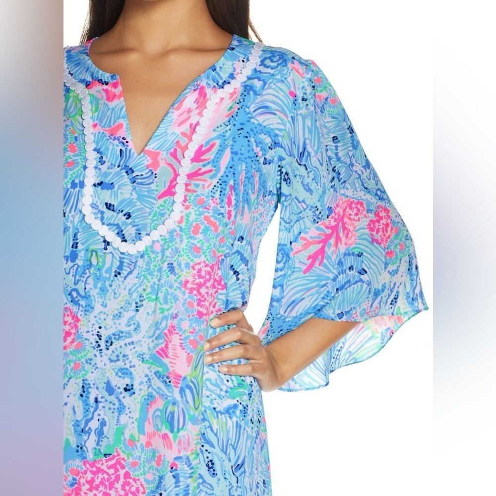 Lilly Pulitzer DELANCEY Dress Sink or Swim Pink Blue White Coral Sz XS Lileeze
